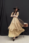 Mutedance 24 Spring/Summer Shell Sleeve Waist Short Dress MD-MD24SS17-KHAKI PM138